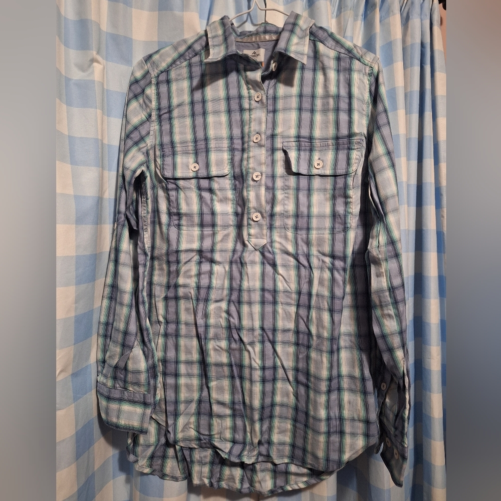 Ridgecut Women's Plaid Shirt - Blue and Green